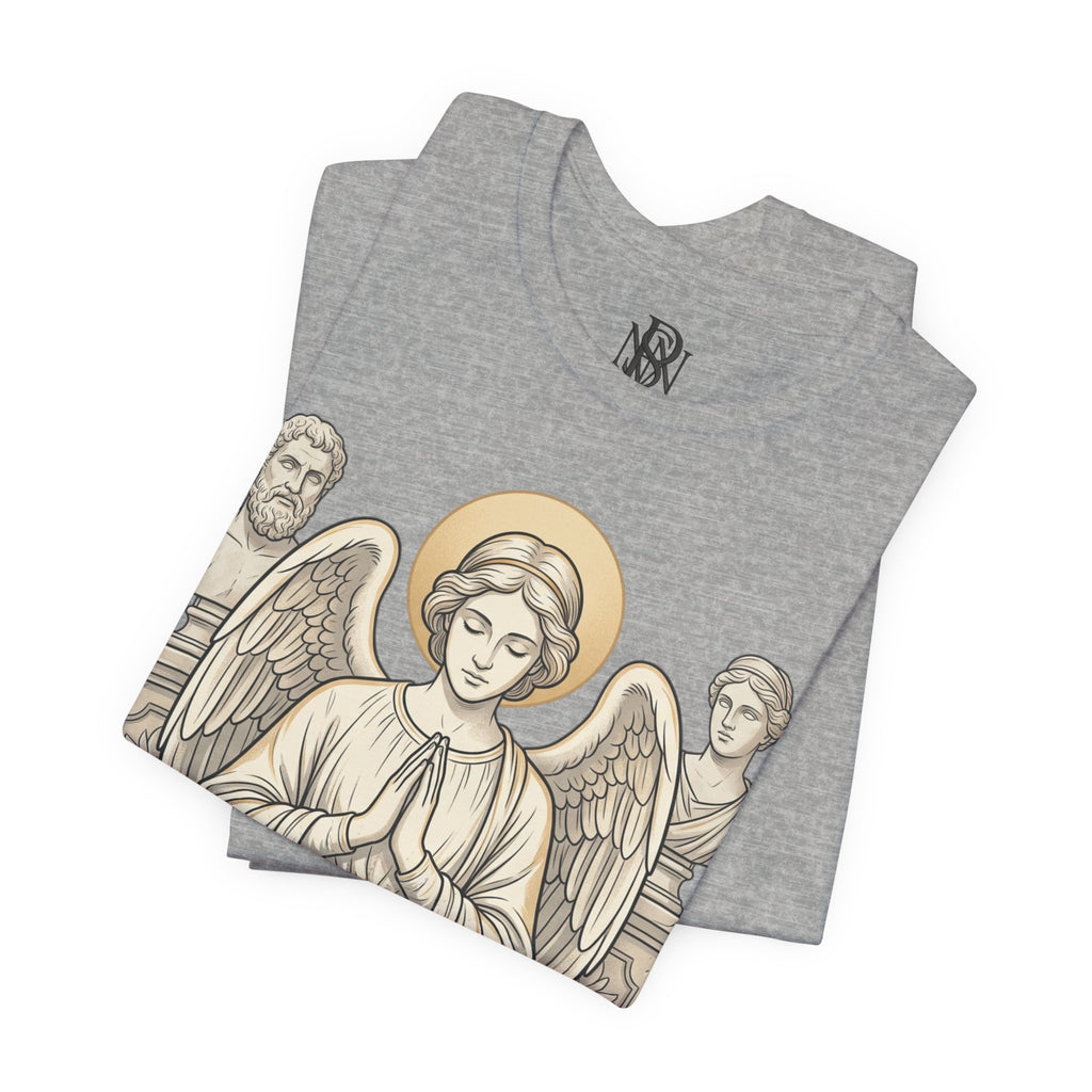 Faith Over Fear Tee — Angel Wings Christian Graphic T-Shirt