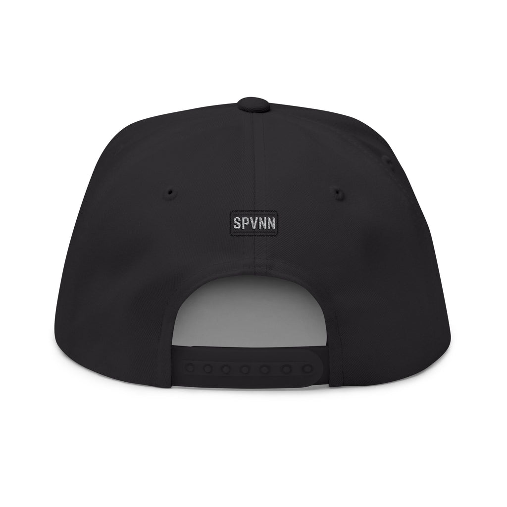Embroidered Flat Bill Cap - "Presence in Motion" Eye Patch Design