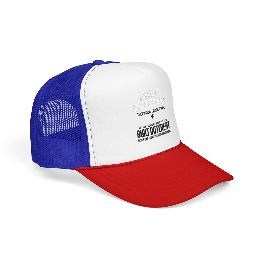 Trucker Hat — "Built Different" Foam Mesh Cap