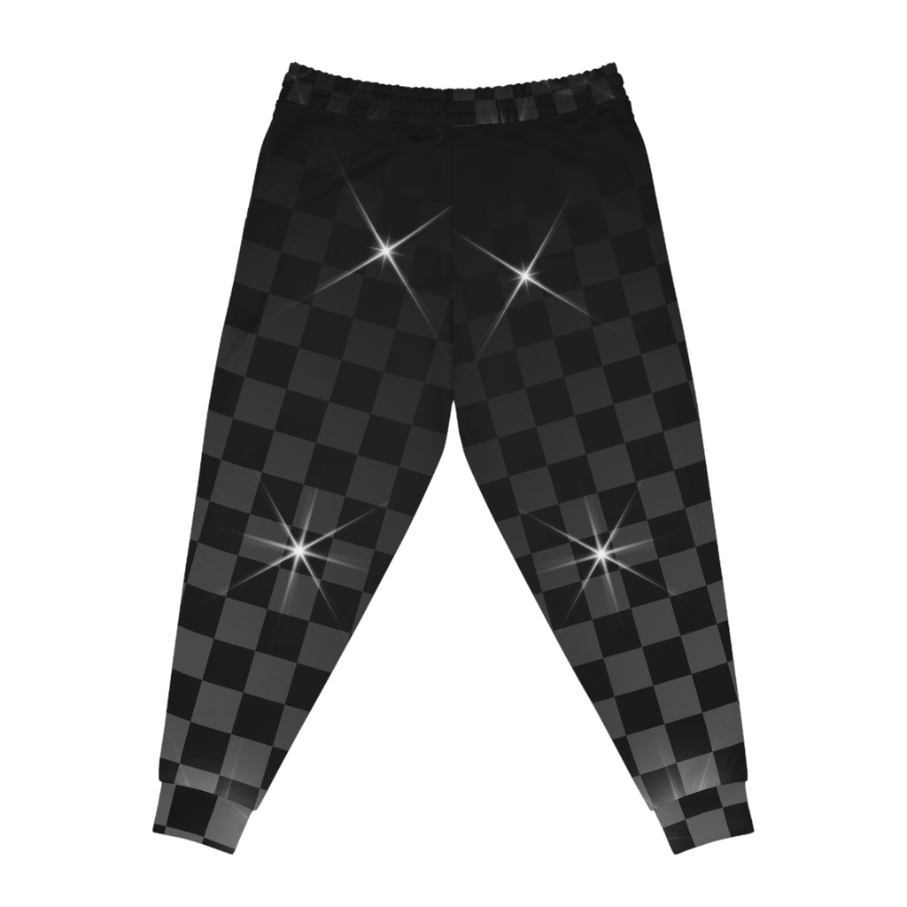 Black Checkered Athletic Sweatpants