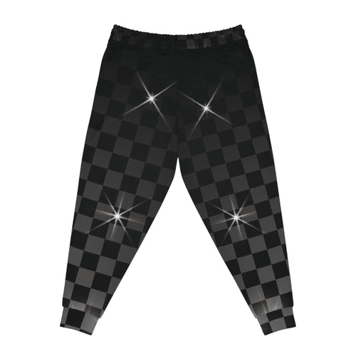 Black Checkered Athletic Sweatpants