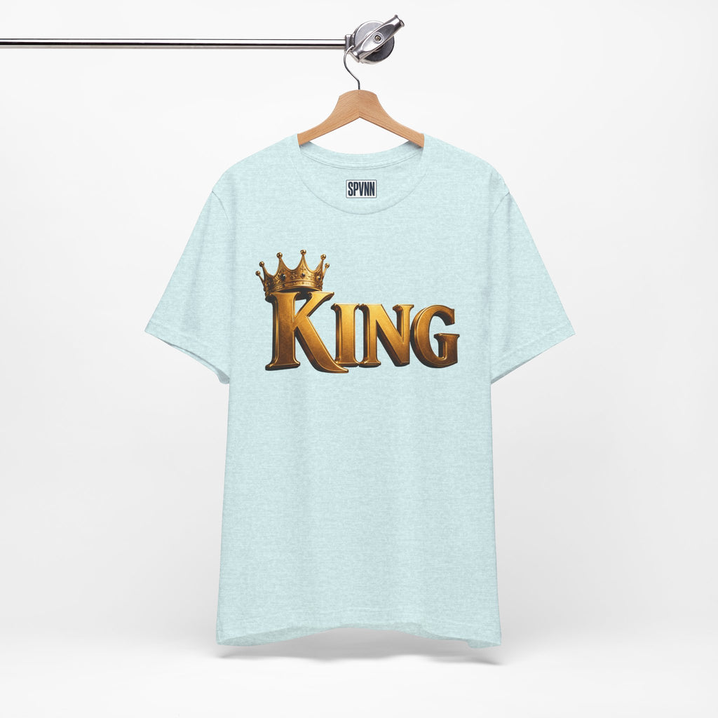 King Graphic Tee — Gold Crown Shirt for Men & Fathers