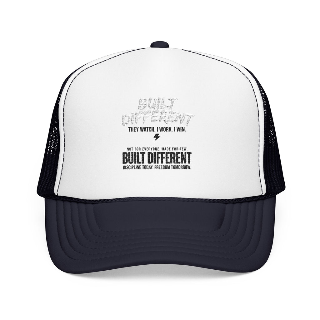 Trucker Hat — "Built Different" Foam Mesh Cap