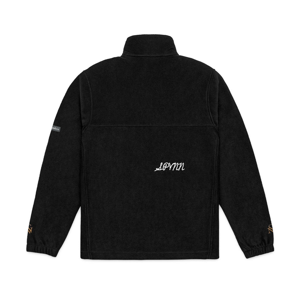 Embroidered Fleece Jacket — 'LOVE' Chest & Back Embroidery, Cozy Outdoor Layer