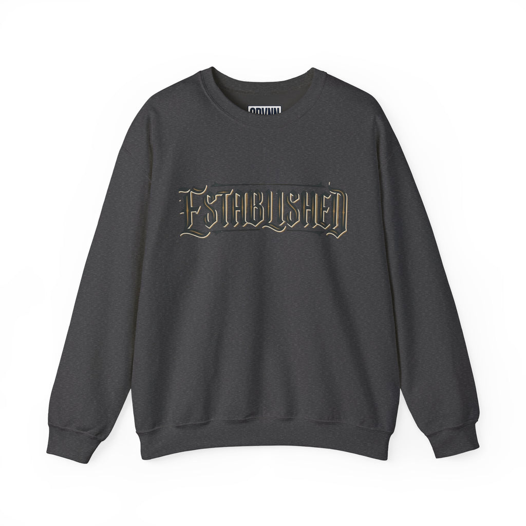 Established Gothic Crewneck Sweatshirt — Vintage Metal Band Style