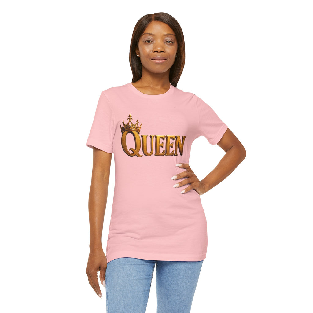 Queen Crown T-Shirt — Gold Royalty Graphic Tee