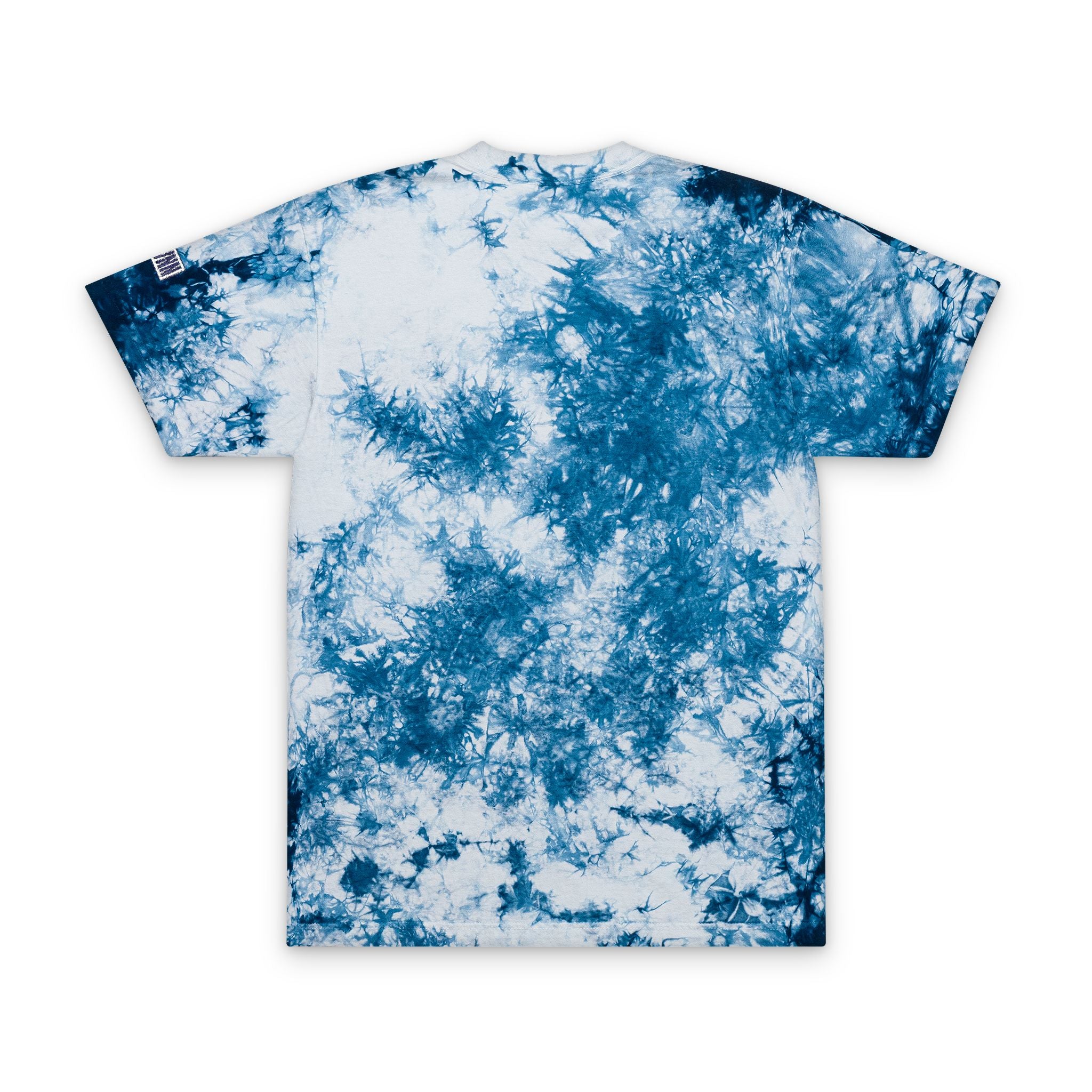 Tie-Dye Spiral Oversized T-Shirt — Rainbow Embroidered Chest Logo