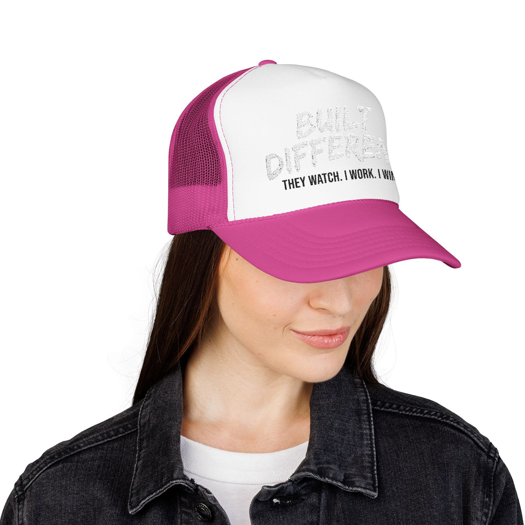 Trucker Hat — "Built Different" Foam Mesh Cap