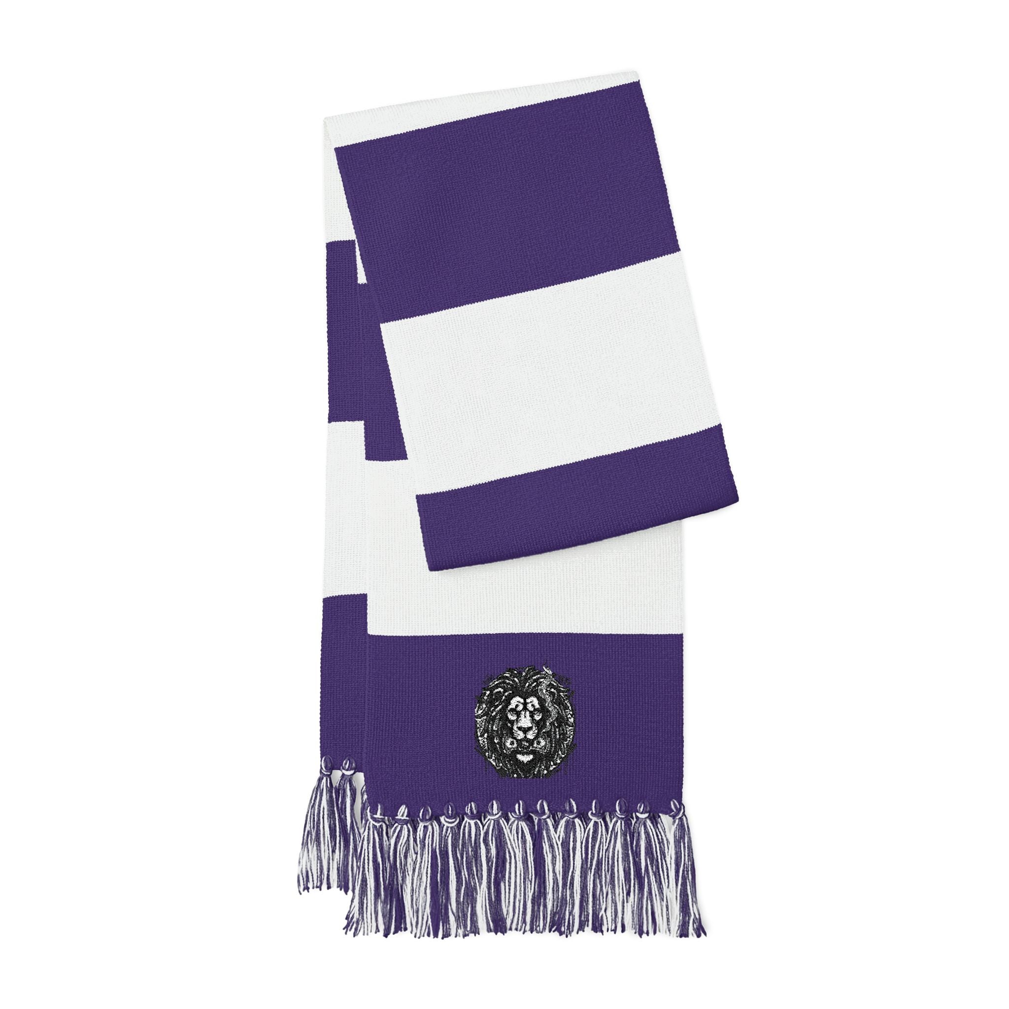 SPVNN Embroidered Spectator Scarf — Striped Crest Patch Supporter Scarf