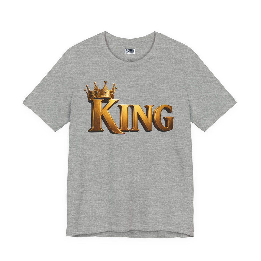 King Graphic Tee — Gold Crown Shirt for Men & Fathers