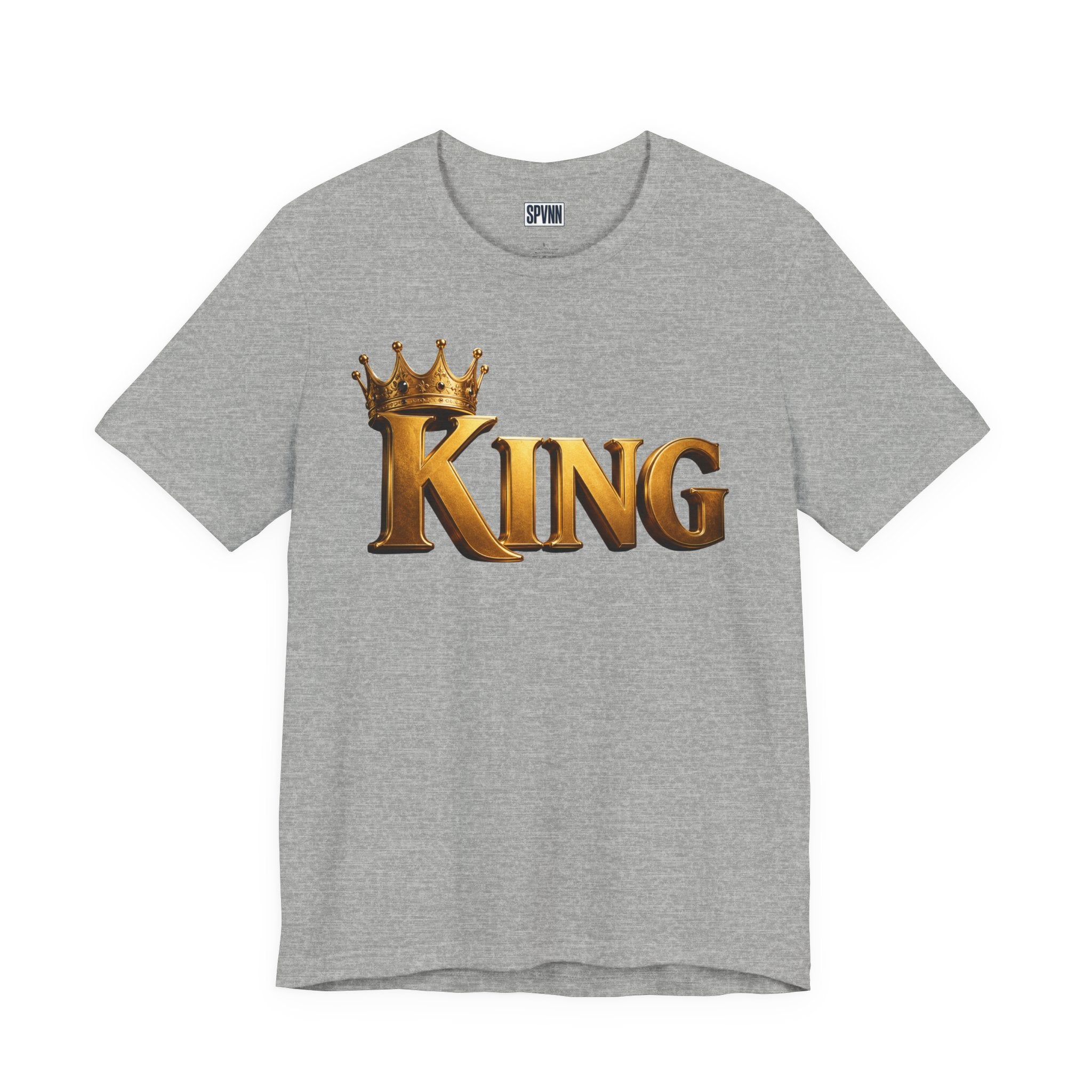 King Graphic Tee — Gold Crown Shirt for Men & Fathers