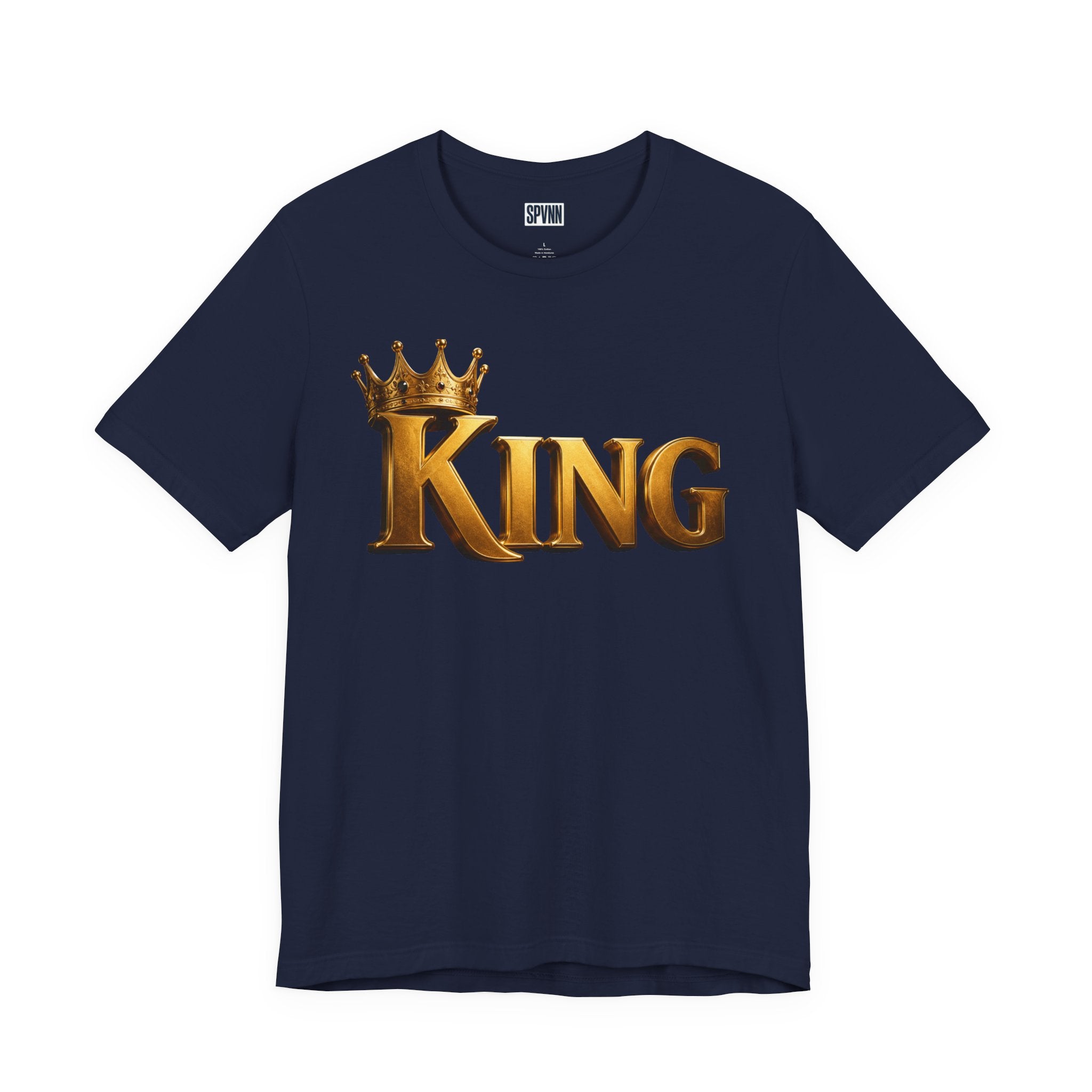 King Graphic Tee — Gold Crown Shirt for Men & Fathers