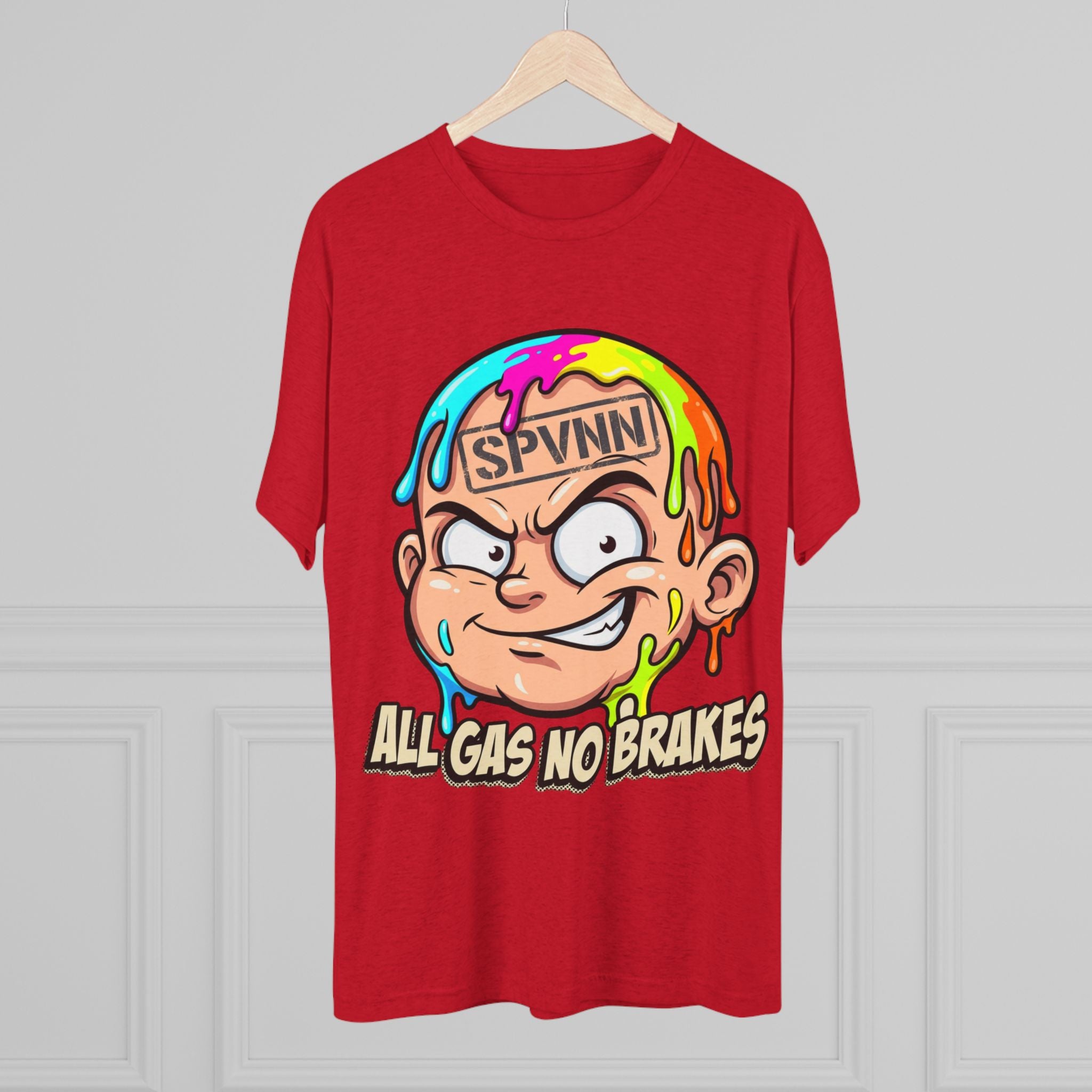 All Gas No Brakes Colorful Drip Graphic Tee