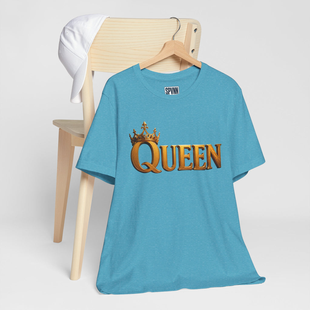Queen Crown T-Shirt — Gold Royalty Graphic Tee
