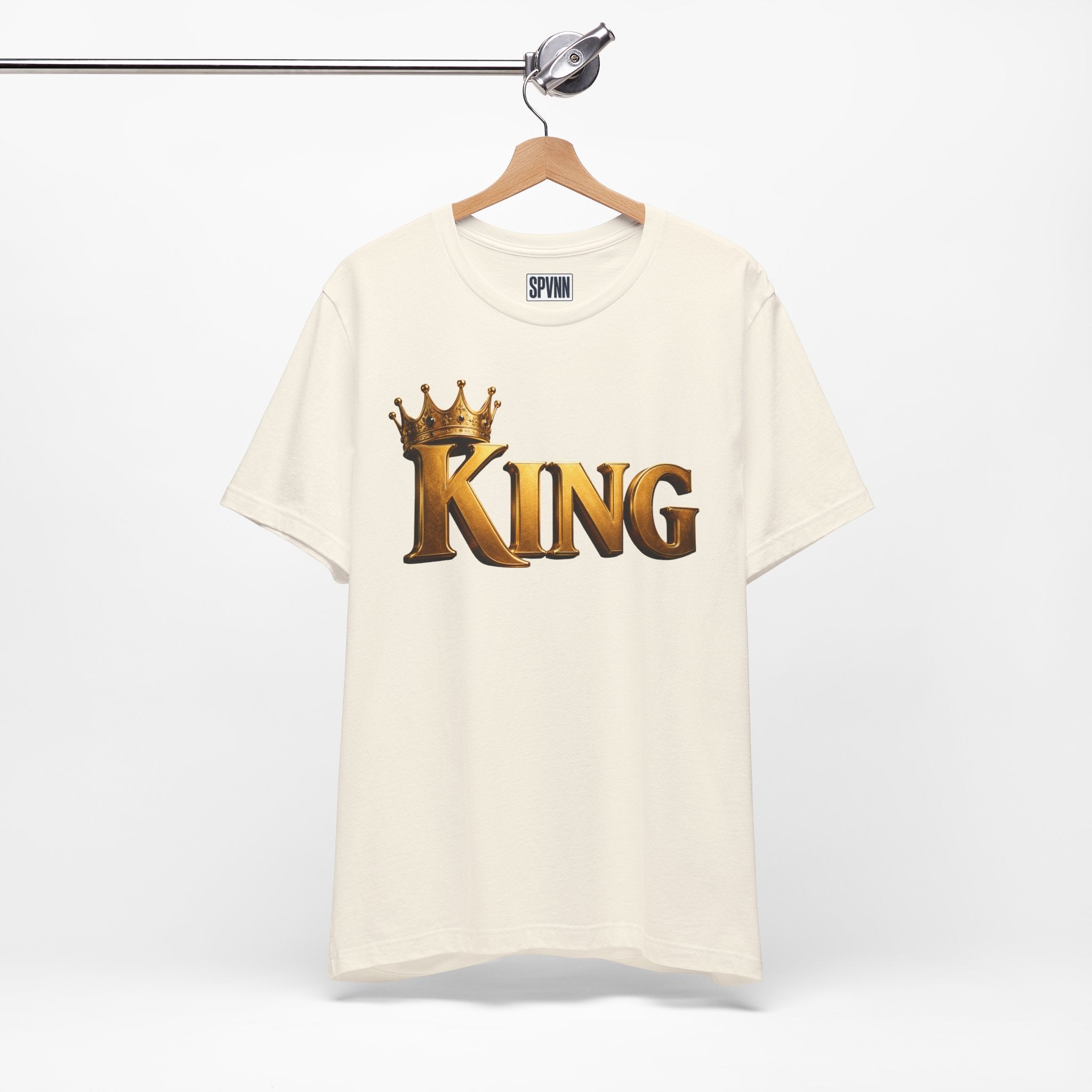King Graphic Tee — Gold Crown Shirt for Men & Fathers