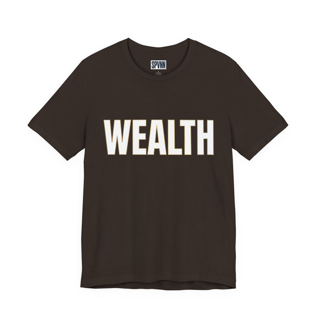 Wealth Graphic Tee — Bold 'WEALTH' Statement T-Shirt