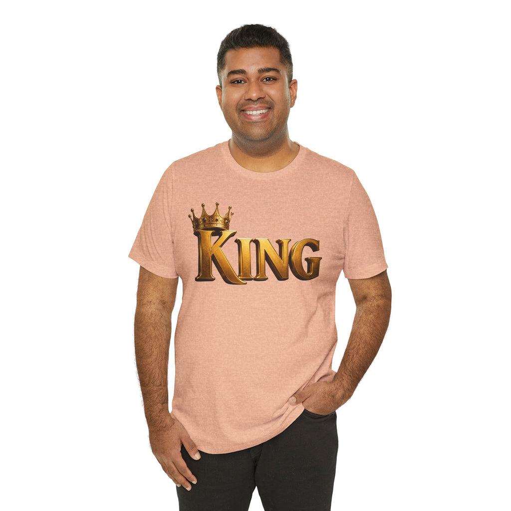 King Graphic Tee — Gold Crown Shirt for Men & Fathers