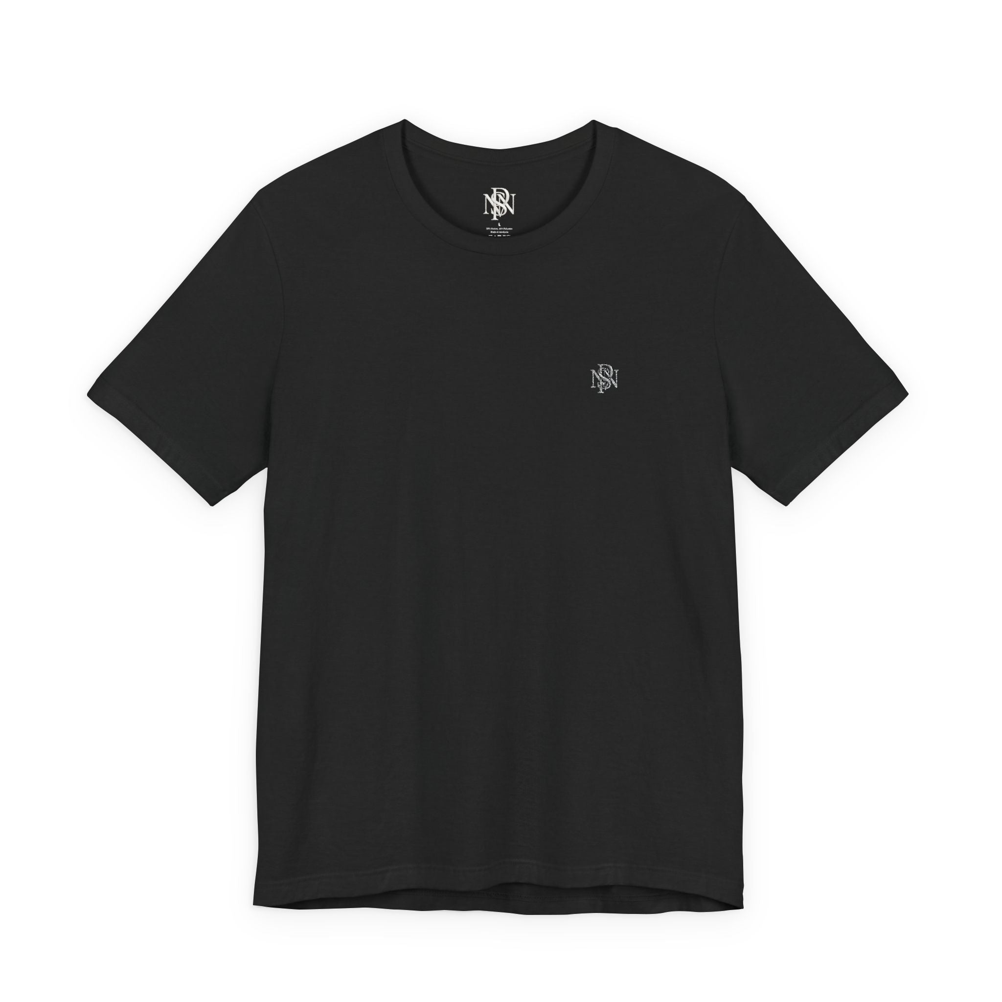 T-Shirt — Minimal Tiny Rose Chest Graphic, Casual Everyday Tee