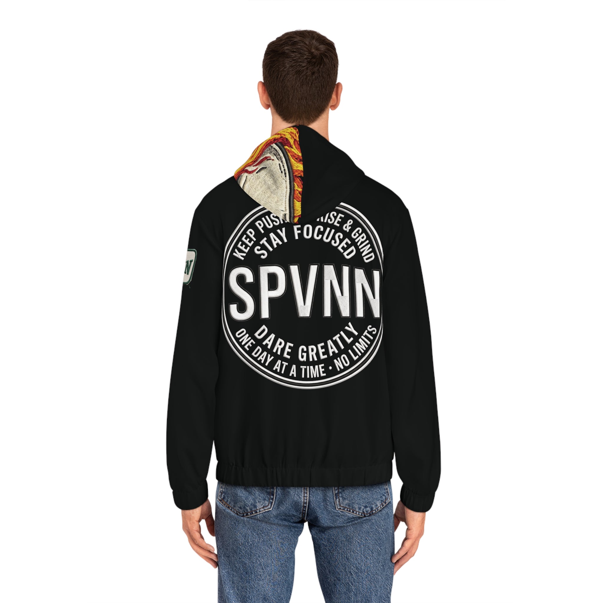 SPVNN Flame Skull Zip Hoodie — Men’s Graphic Full-Zip