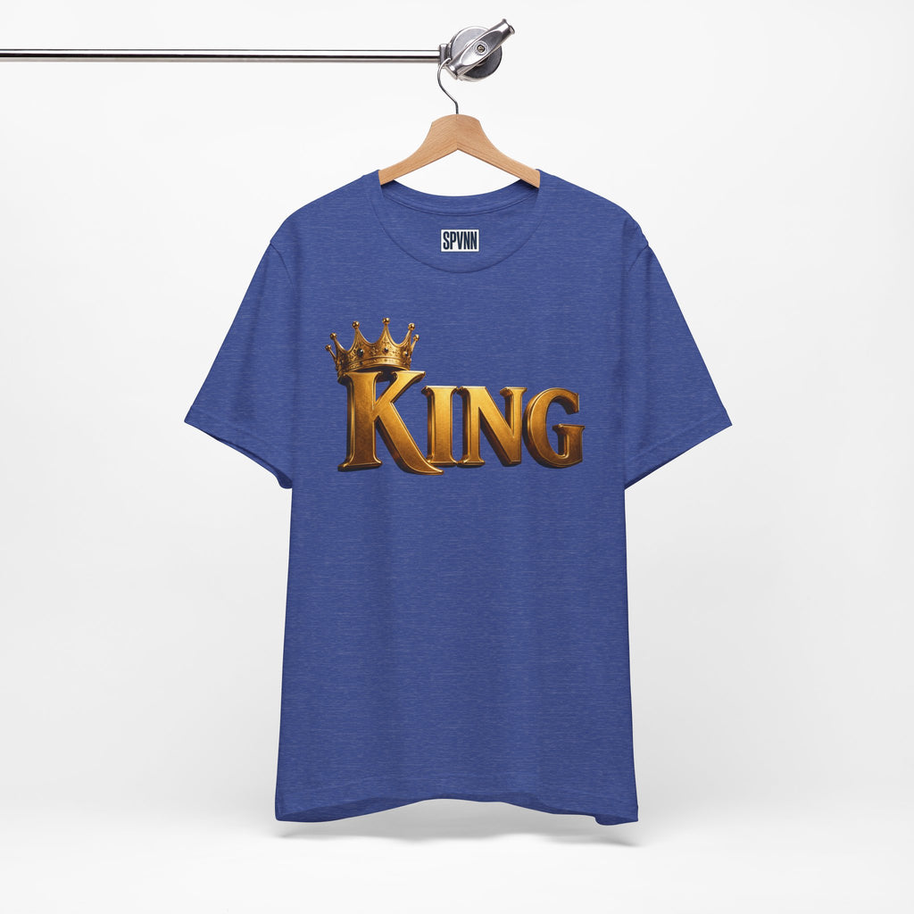 King Graphic Tee — Gold Crown Shirt for Men & Fathers