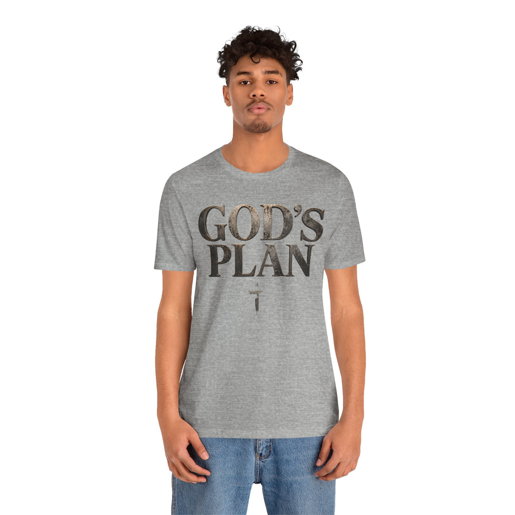 Faith Tee — "God's Plan" Front / "Faith Over Fear" Back Christian Inspirational T-Shirt