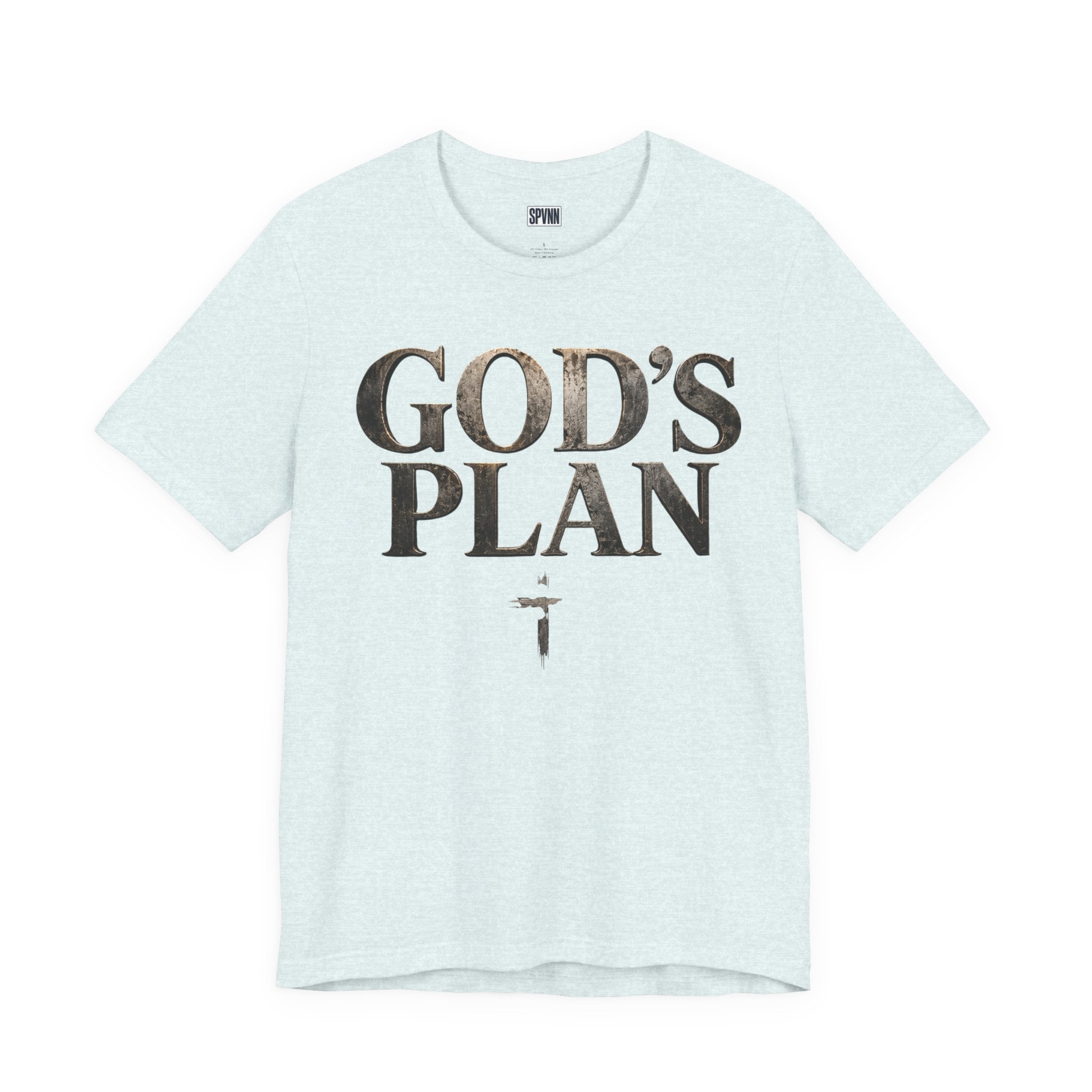 Faith Tee — "God's Plan" Front / "Faith Over Fear" Back Christian Inspirational T-Shirt