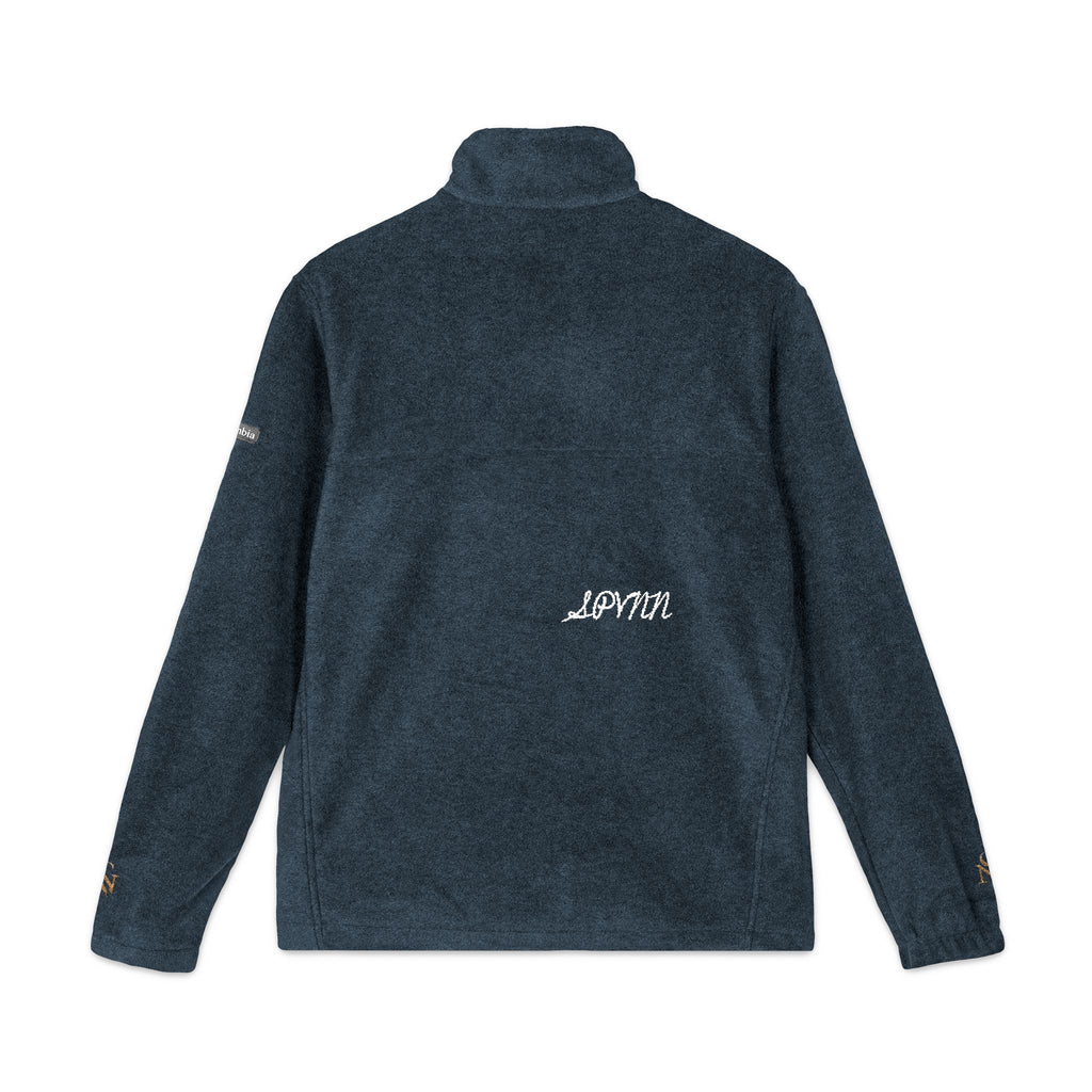 Embroidered Fleece Jacket — 'LOVE' Chest & Back Embroidery, Cozy Outdoor Layer