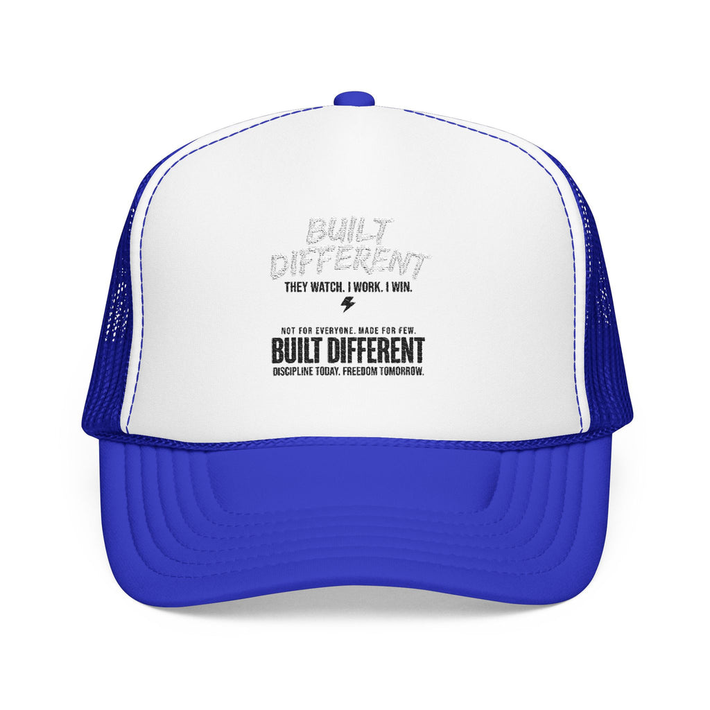 Trucker Hat — "Built Different" Foam Mesh Cap