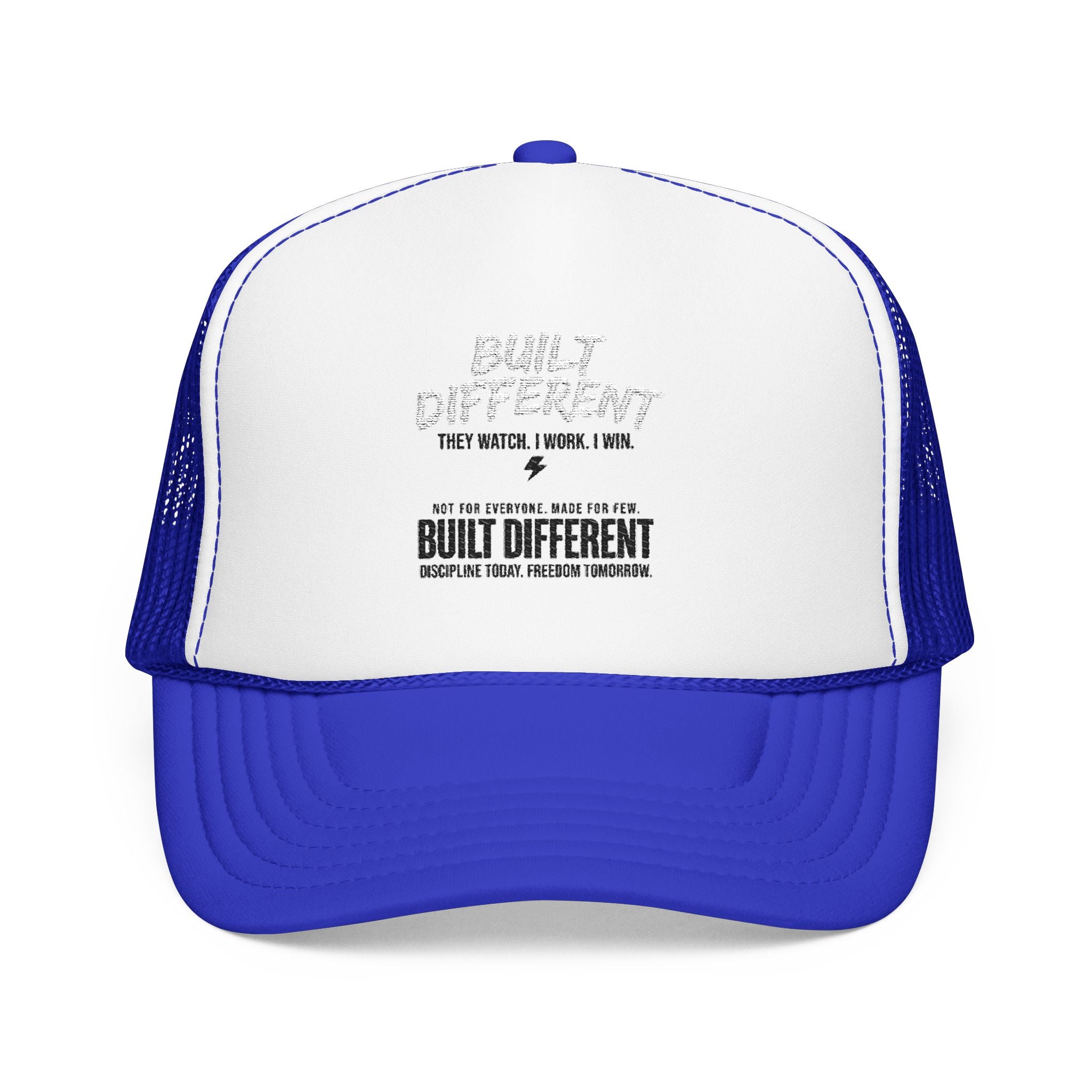 Trucker Hat — "Built Different" Foam Mesh Cap