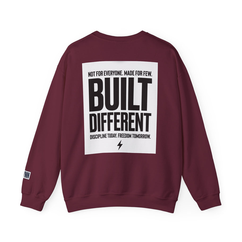 Built Different Crewneck Sweatshirt — "They Watch. I Work. I Win." Motivational Pullover