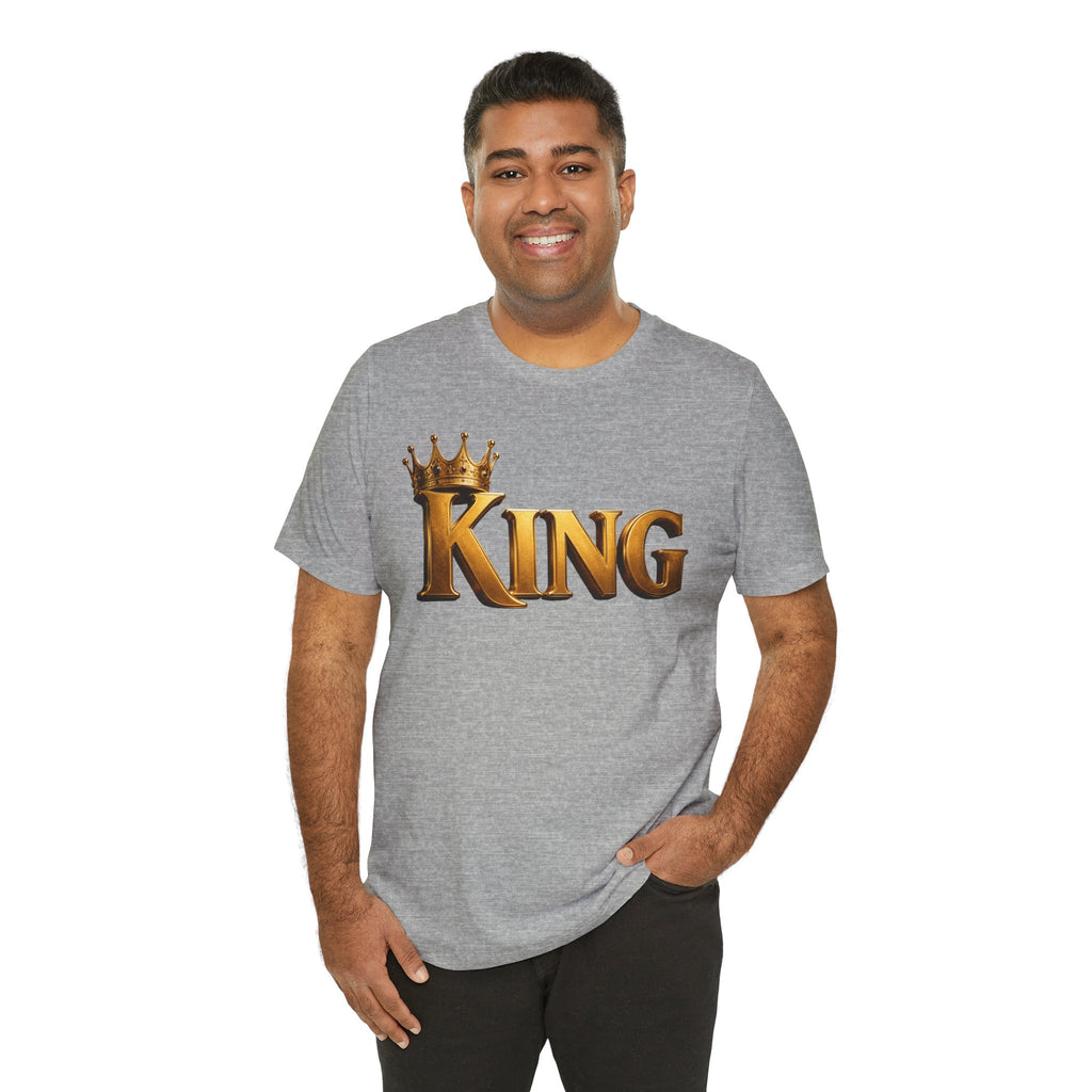 King Graphic Tee — Gold Crown Shirt for Men & Fathers