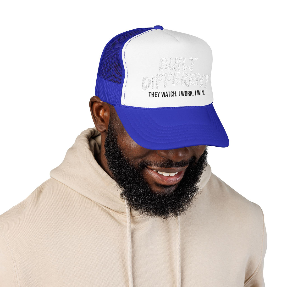 Trucker Hat — "Built Different" Foam Mesh Cap