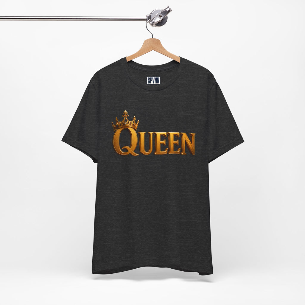 Queen Crown T-Shirt — Gold Royalty Graphic Tee