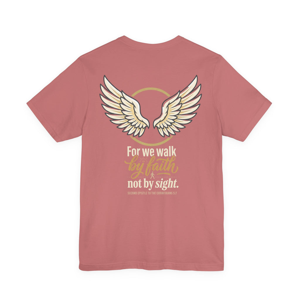 Faith Over Fear Tee — Angel Wings Christian Graphic T-Shirt
