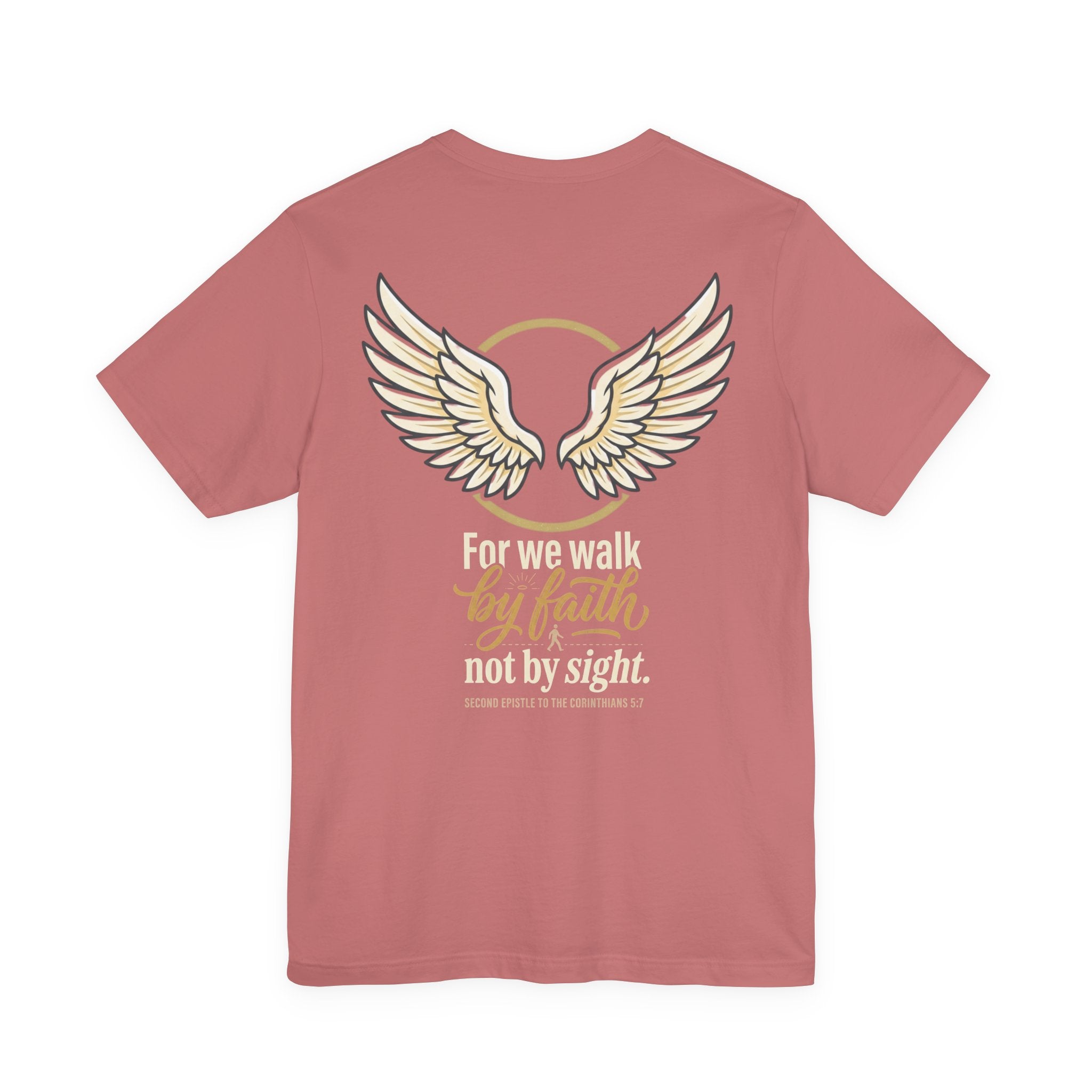 Faith Over Fear Tee — Angel Wings Christian Graphic T-Shirt