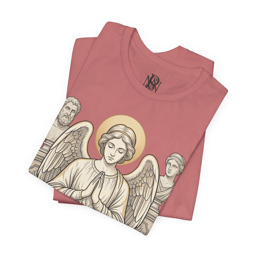 Faith Over Fear Tee — Angel Wings Christian Graphic T-Shirt