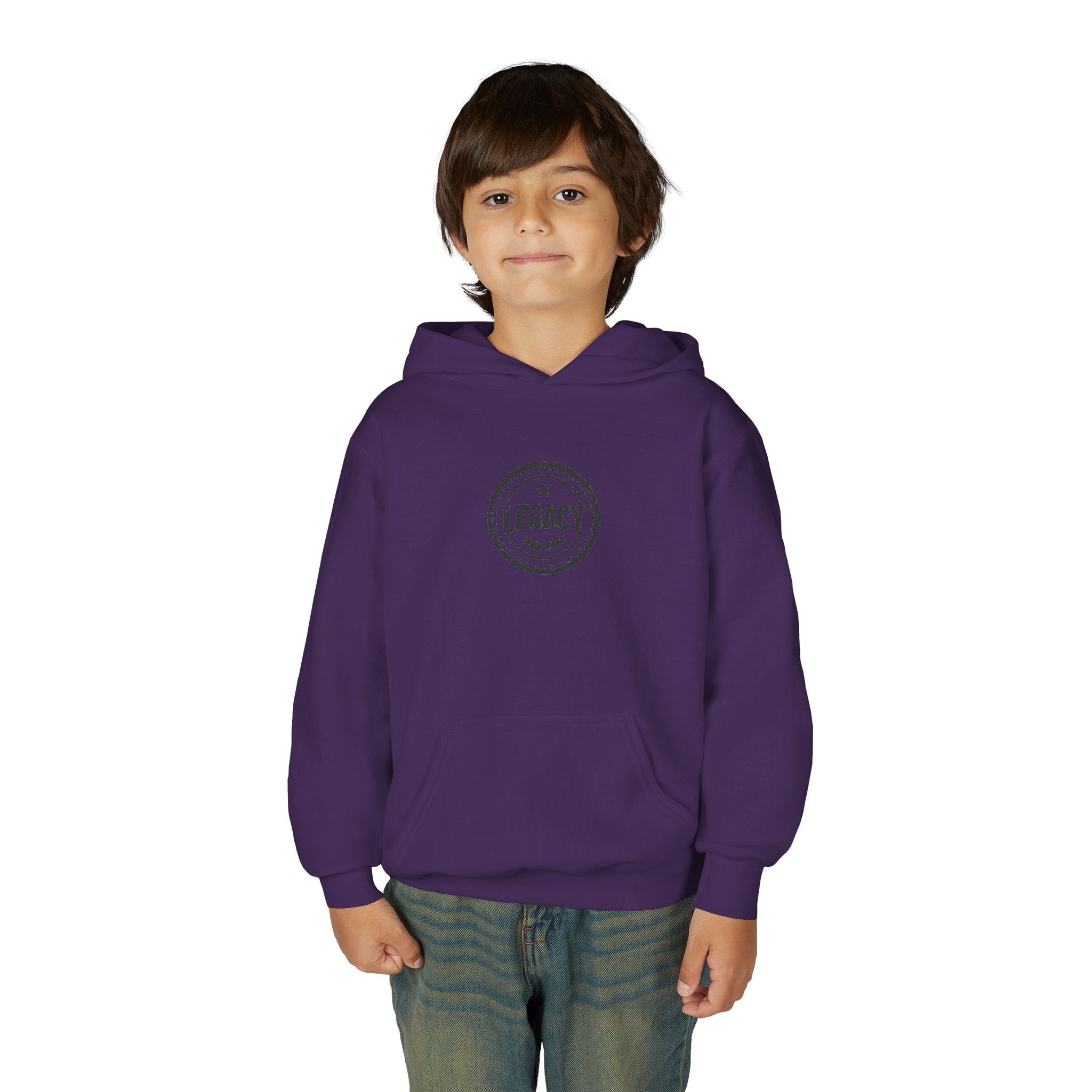 Youth Hoodie – 'Legacy' Vintage Circle Logo Sweatshirt