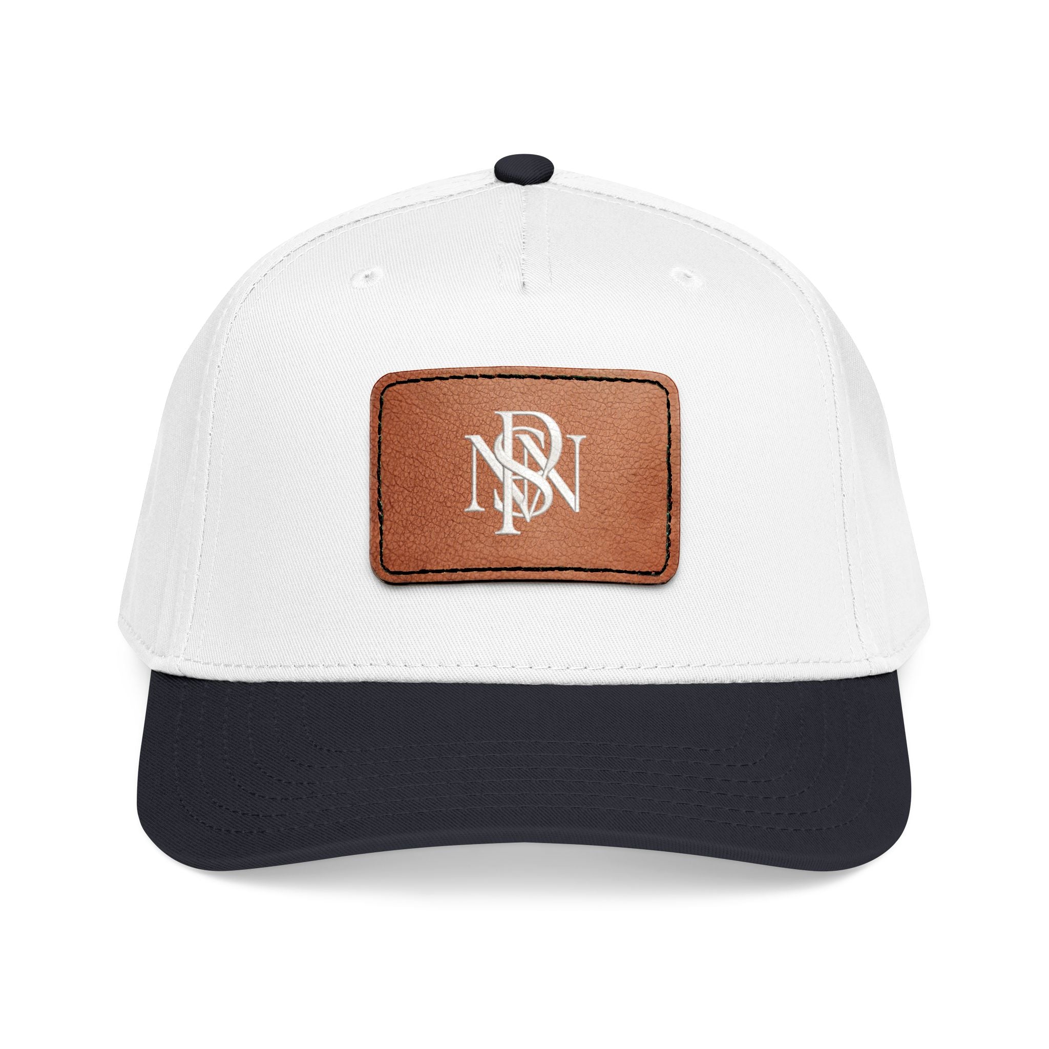 Leather Patch Baseball Cap — Monogram Rectangle Patch