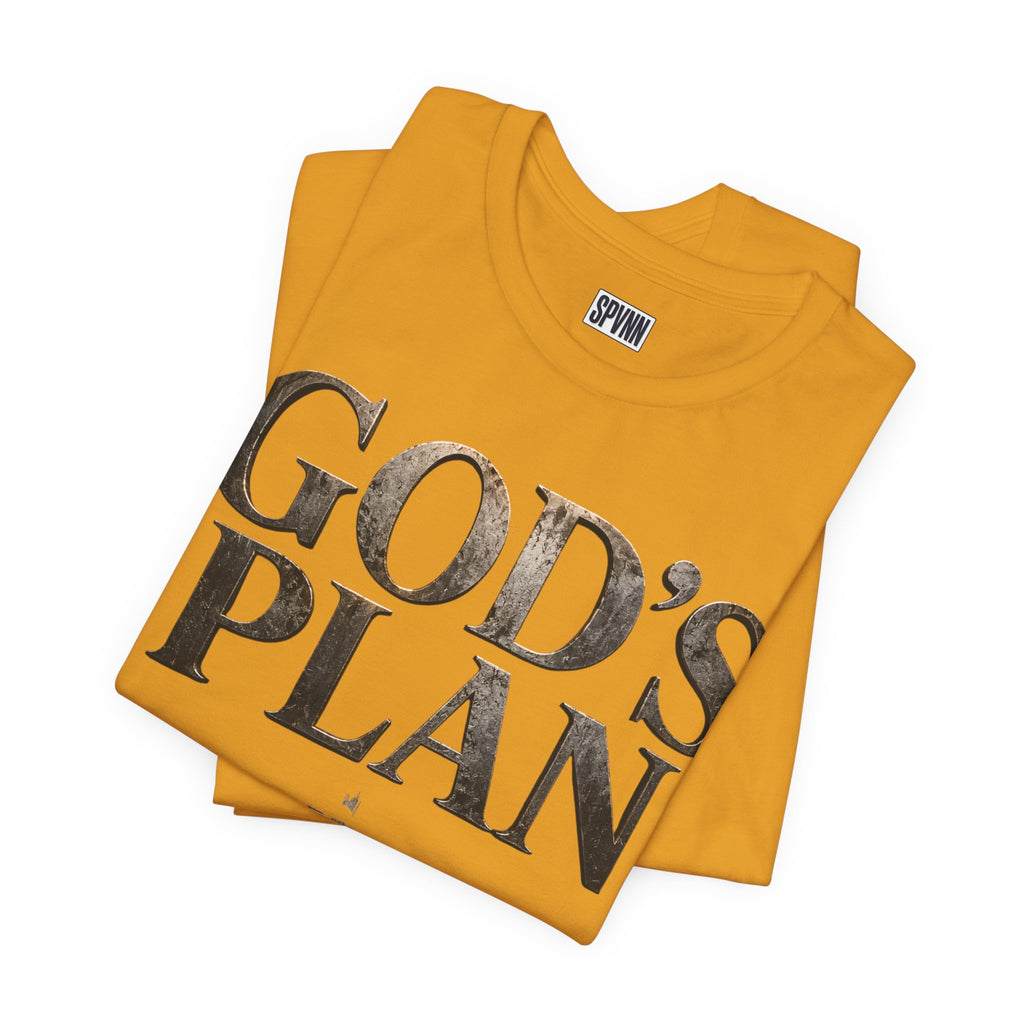 Faith Tee — "God's Plan" Front / "Faith Over Fear" Back Christian Inspirational T-Shirt