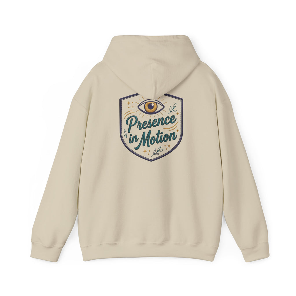 Presence in Motion Hoodie - Minimal Monogram Pullover