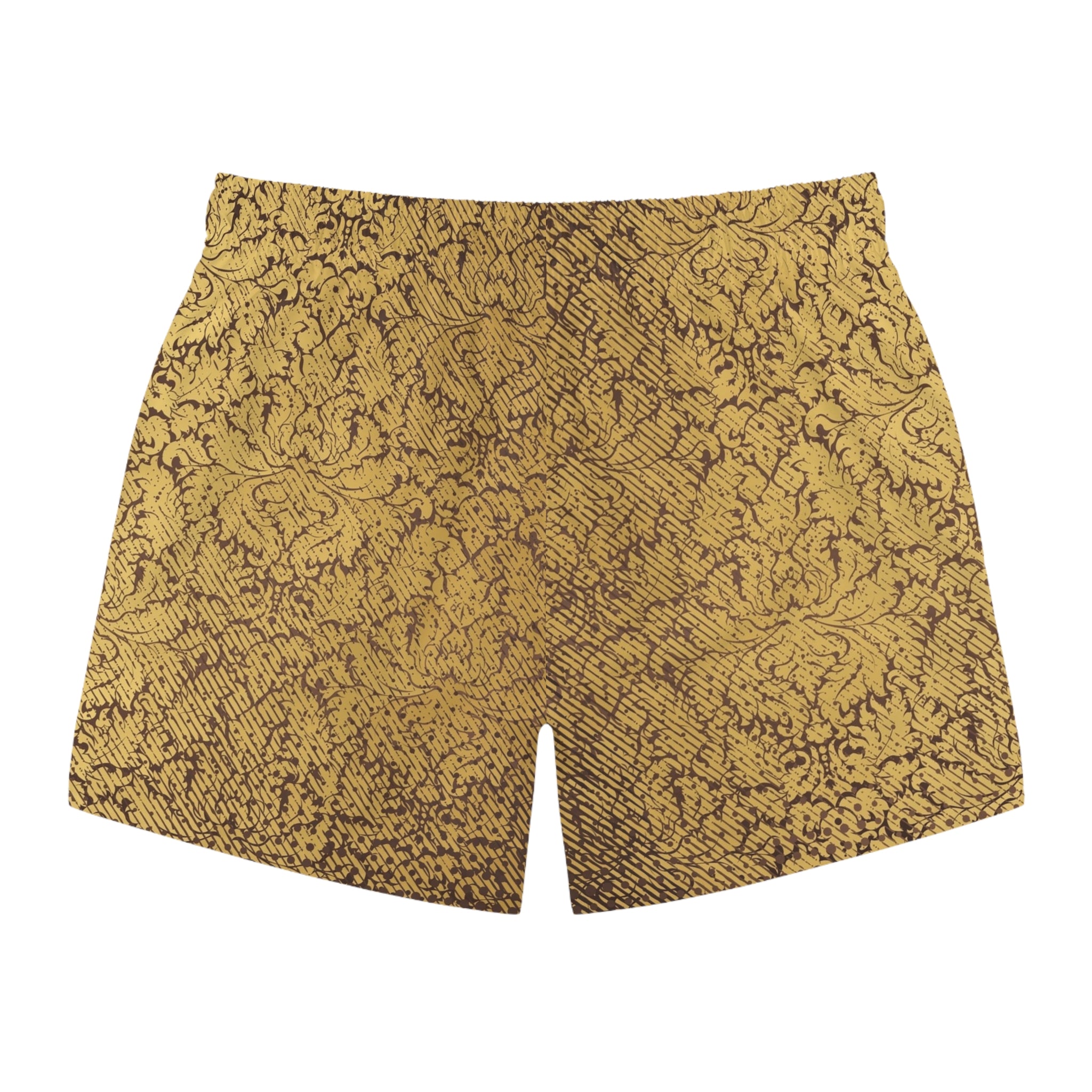 High Roller Gold Pattern Swim Trunks