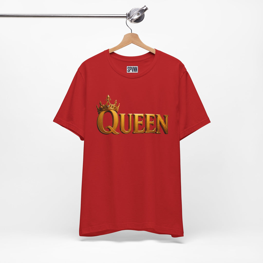 Queen Crown T-Shirt — Gold Royalty Graphic Tee
