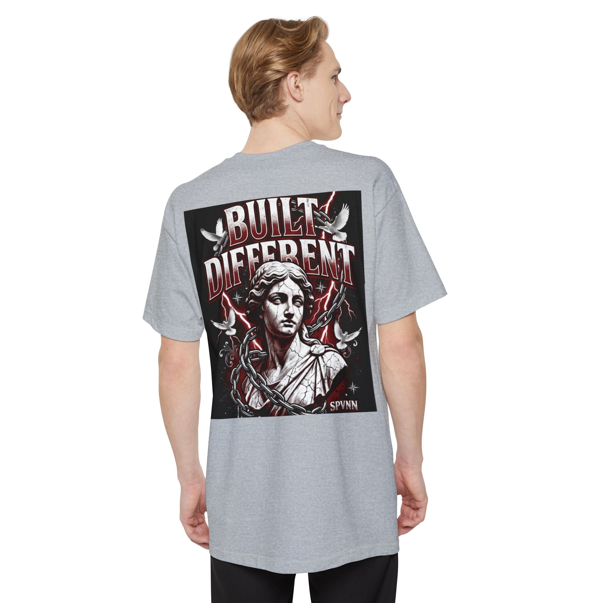 SPVNN Built Different Statue Graphic Tee — Vintage Gothic Streetwear