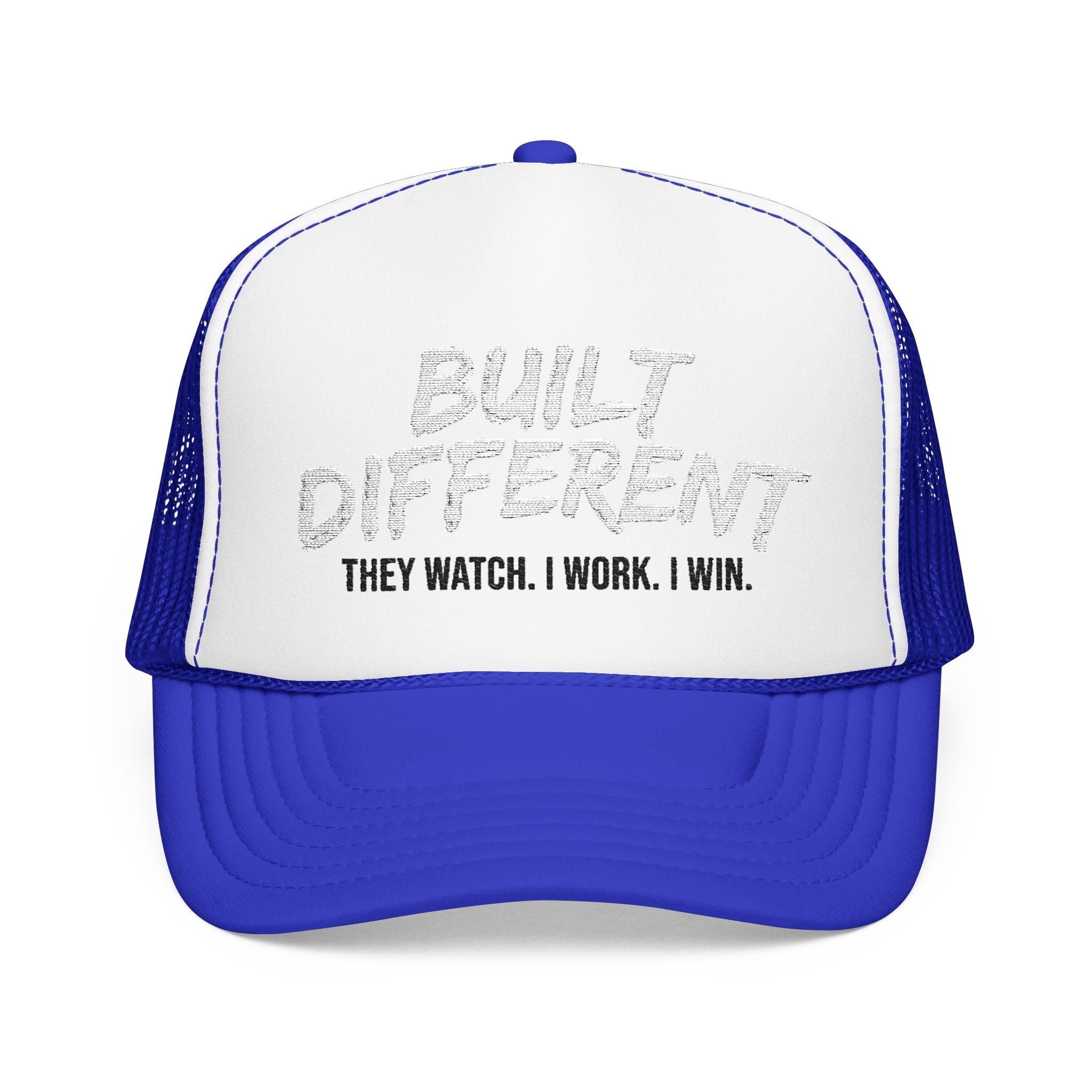 Trucker Hat — "Built Different" Foam Mesh Cap