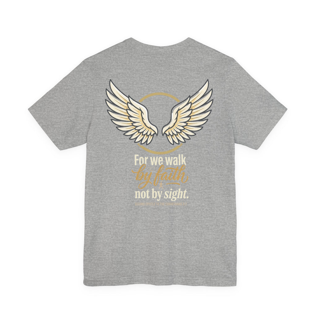 Faith Over Fear Tee — Angel Wings Christian Graphic T-Shirt