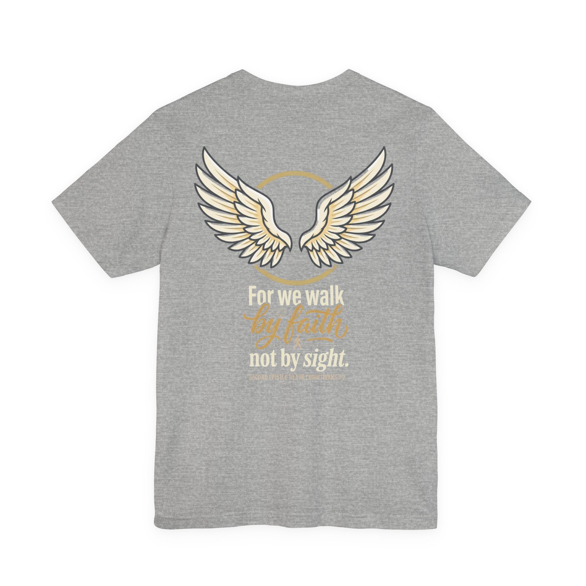 Faith Over Fear Tee — Angel Wings Christian Graphic T-Shirt