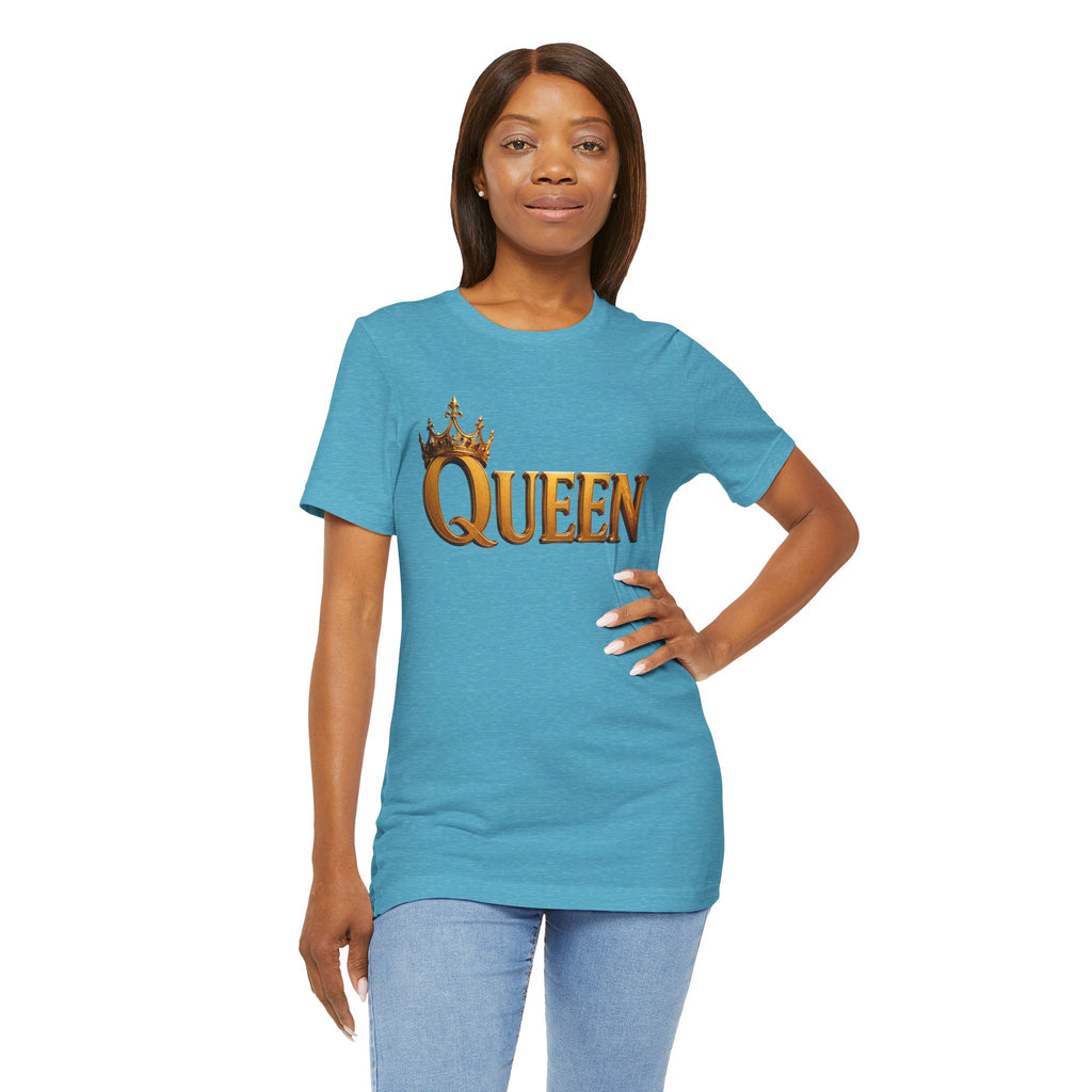 Queen Crown T-Shirt — Gold Royalty Graphic Tee