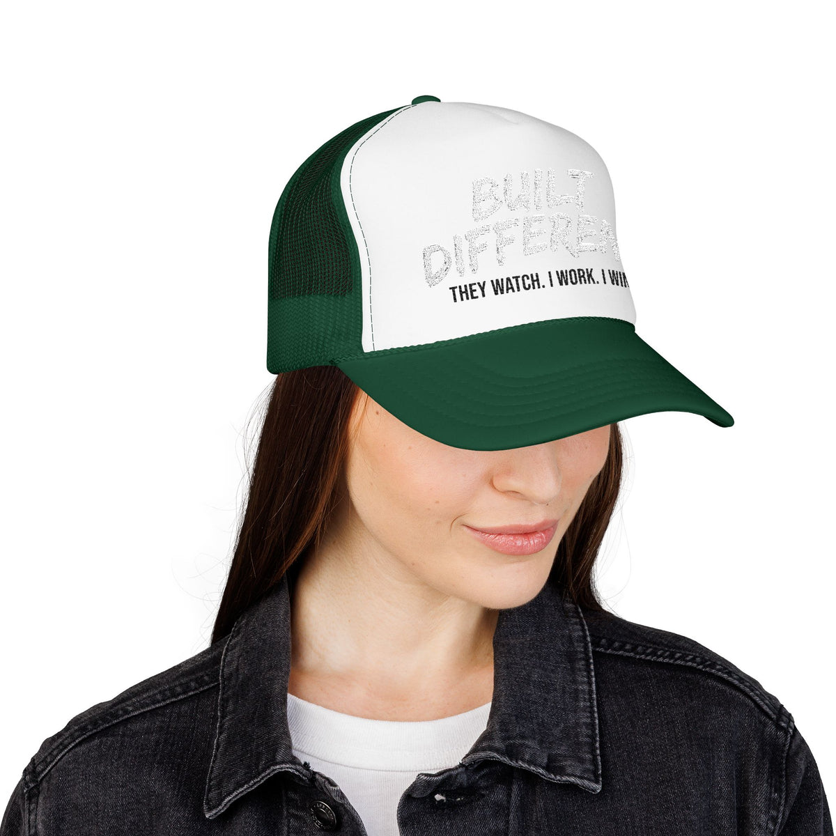 Trucker Hat — "Built Different" Foam Mesh Cap