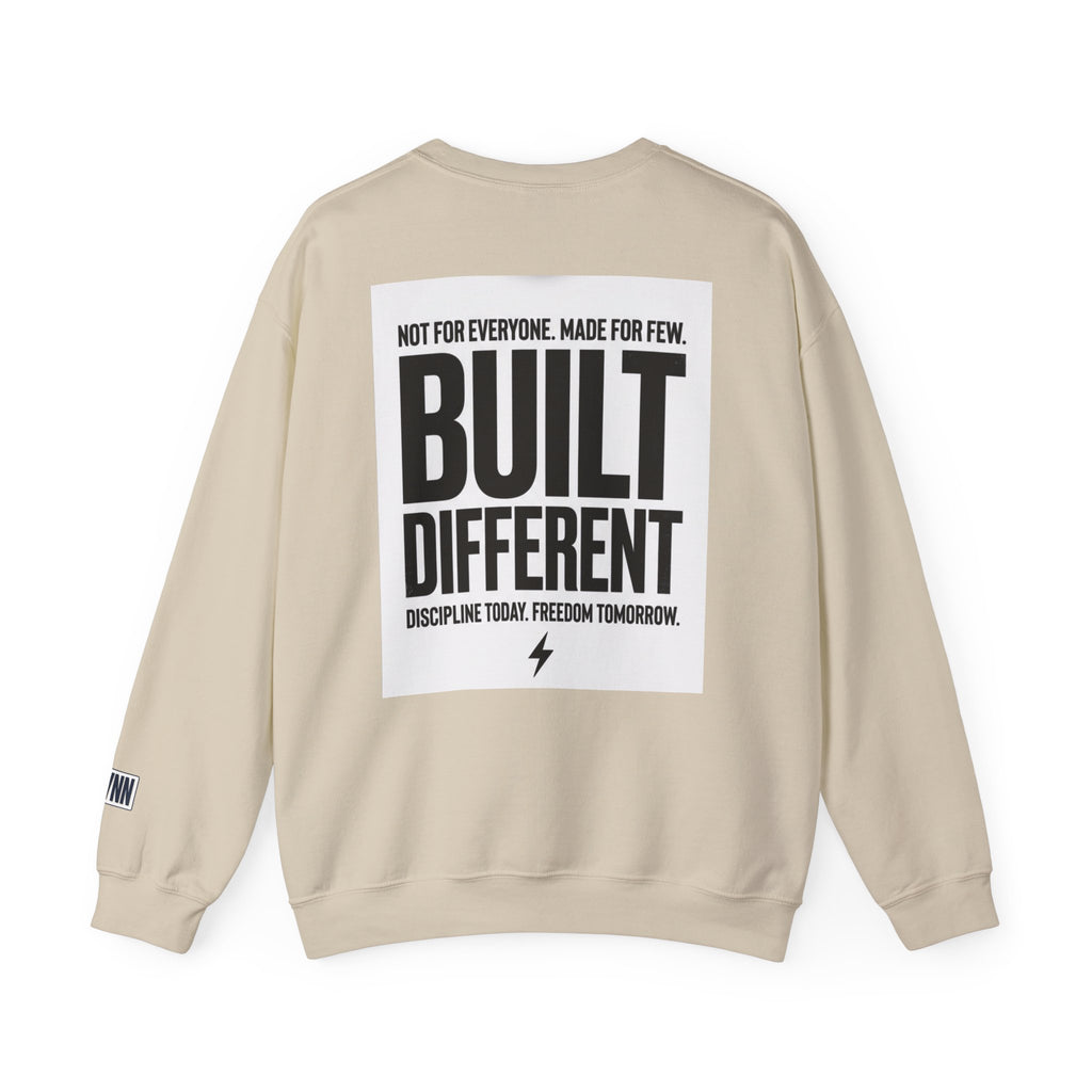 Built Different Crewneck Sweatshirt — "They Watch. I Work. I Win." Motivational Pullover