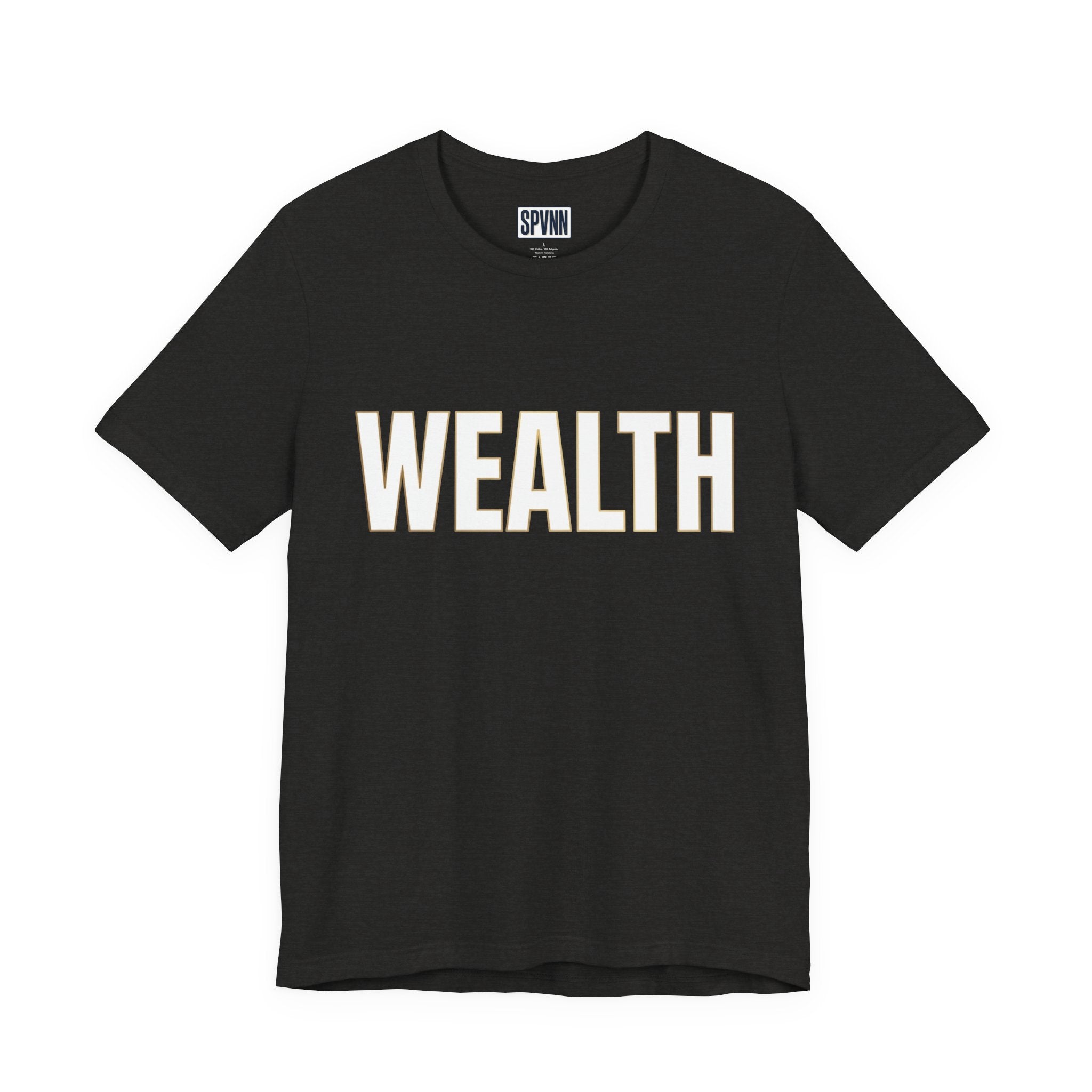 Wealth Graphic Tee — Bold 'WEALTH' Statement T-Shirt